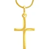 Złota zawieszka - krzyż