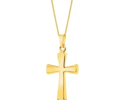 Złota zawieszka - krzyż