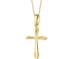 Złota zawieszka - krzyż