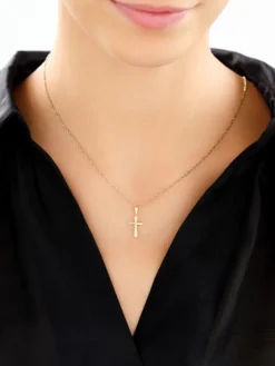 Złota zawieszka - krzyż