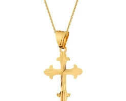 Złota zawieszka - krzyż