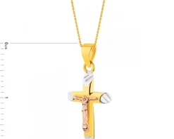 Złota zawieszka - krzyż
