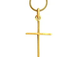 Złota zawieszka - krzyż
