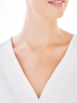 Złota zawieszka - krzyż