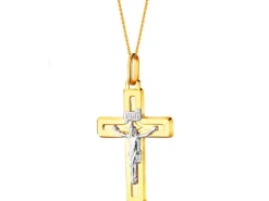 Złota zawieszka - Krzyż