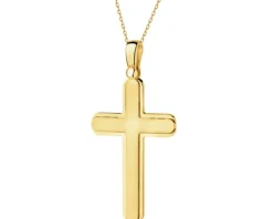 Złota zawieszka - krzyż