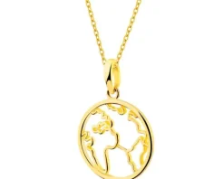 Złota zawieszka - kula ziemska