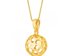 Złota zawieszka - kulka