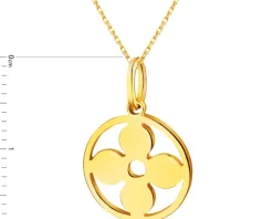 Złota zawieszka - kwiat