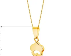 Złota zawieszka - kwiat