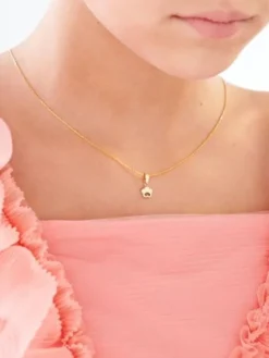 Złota zawieszka - kwiat