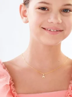 Złota zawieszka - kwiat