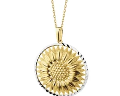 Złota zawieszka - kwiat