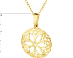 Złota zawieszka - kwiat