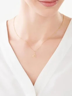 Złota zawieszka - kwiat