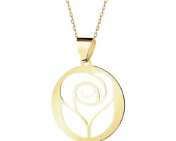 Złota zawieszka - kwiat