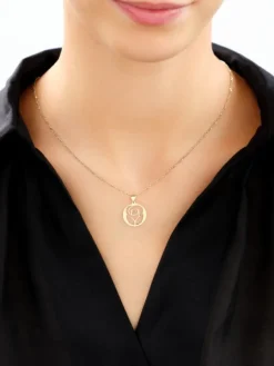 Złota zawieszka - kwiat