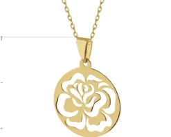 Złota zawieszka - kwiat