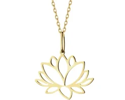 Złota zawieszka - kwiat lotosu