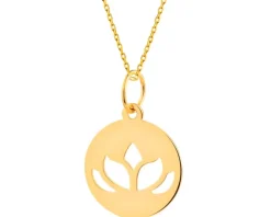 Złota zawieszka - kwiat lotosu