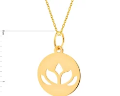 Złota zawieszka - kwiat lotosu