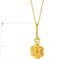 Złota zawieszka - kwiatek