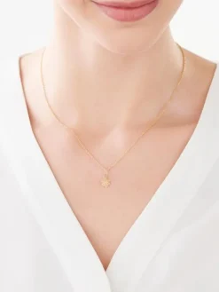 Złota zawieszka - kwiatek