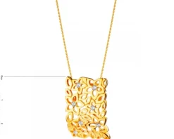 Złota zawieszka - kwiaty