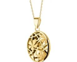 Złota zawieszka - kwiaty