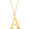 Złota zawieszka - litera A