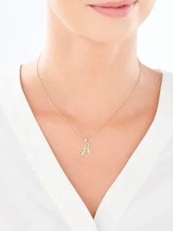 Złota zawieszka - litera A