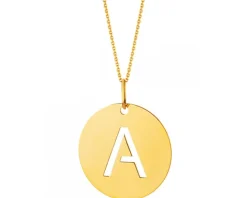 Złota zawieszka -  litera A