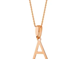 Złota zawieszka - litera A