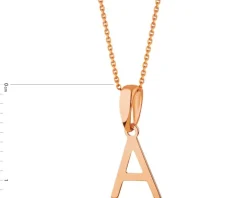 Złota zawieszka - litera A