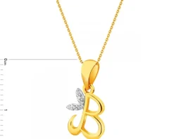 Złota zawieszka  - Litera B