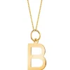 Złota zawieszka - litera B