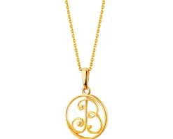 Złota zawieszka - litera B