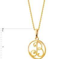 Złota zawieszka - litera B