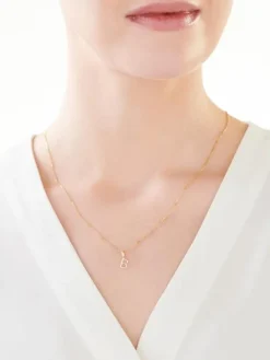 Złota zawieszka - litera B