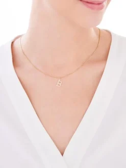 Złota zawieszka - litera B