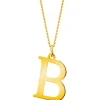Złota zawieszka - litera B