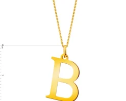 Złota zawieszka - litera B