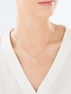 Złota zawieszka - litera B