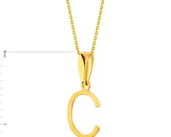 Złota zawieszka - litera C