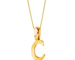 Złota zawieszka - litera C