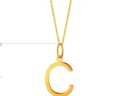 Złota zawieszka - litera C