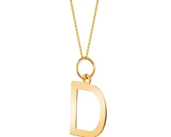 Złota zawieszka - litera D