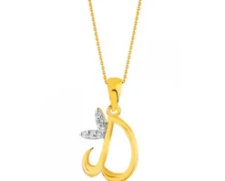 Złota zawieszka  - Litera D