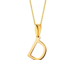 Złota zawieszka - litera D