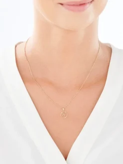 Złota zawieszka - litera E